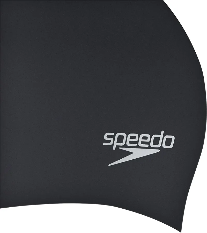 Speedo Long Hair Swim Cap Black-1